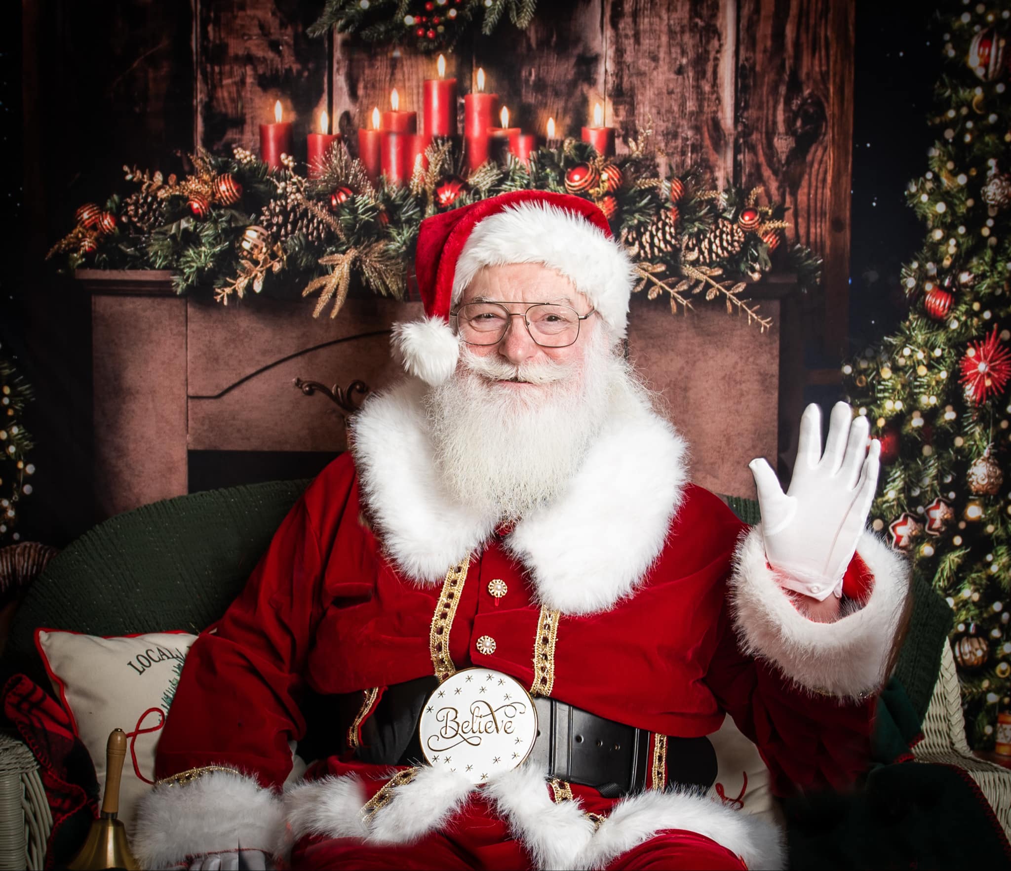 Santa holiday background